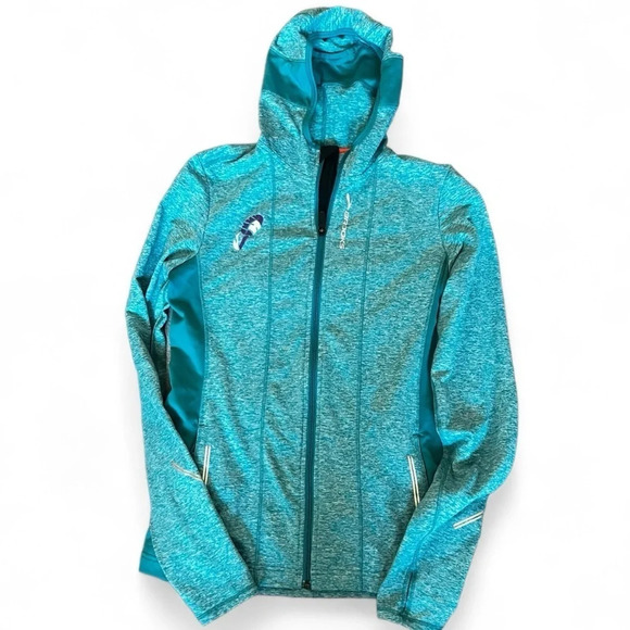 Brooks Equilibrium Technology front zip hooded running jacket size medium - Picture 1 of 7